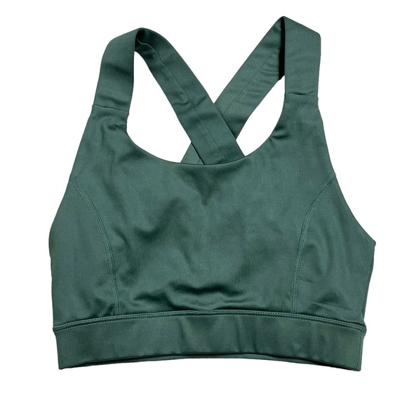 Glyder Full Force Sports Bra Green Women’s Size Small Cross Back Athletic Yoga - Picture 1 of 6